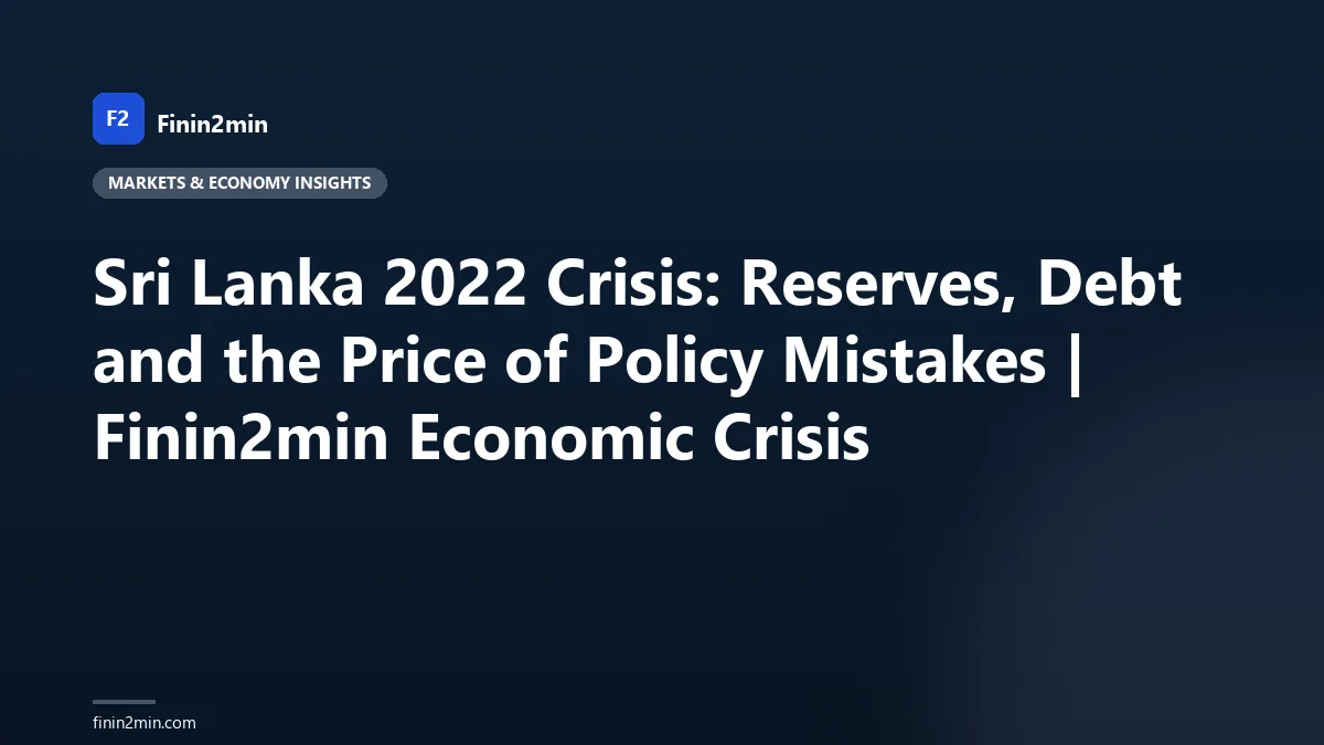 Sri Lanka 2022 Crisis: Reserves, Debt and the Price of Policy Mistakes | Finin2min Economic Crisis