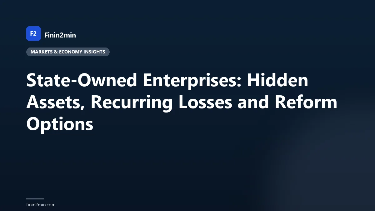 State-Owned Enterprises: Hidden Assets, Recurring Losses and Reform Options
