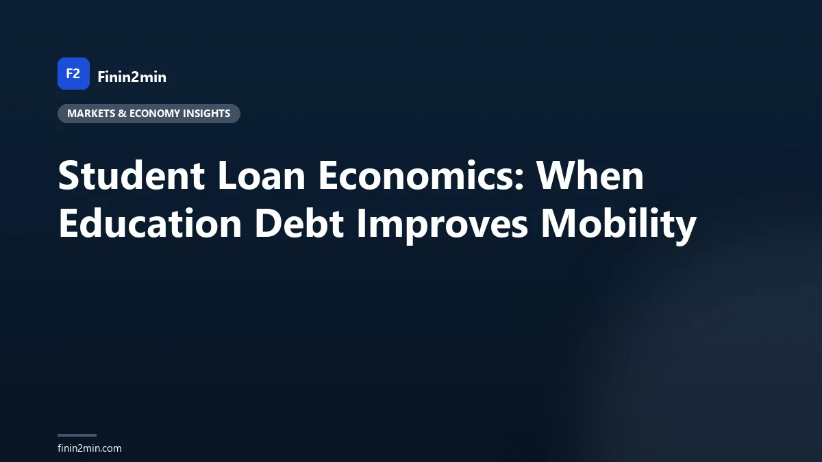 Student Loan Economics: When Education Debt Improves Mobility
