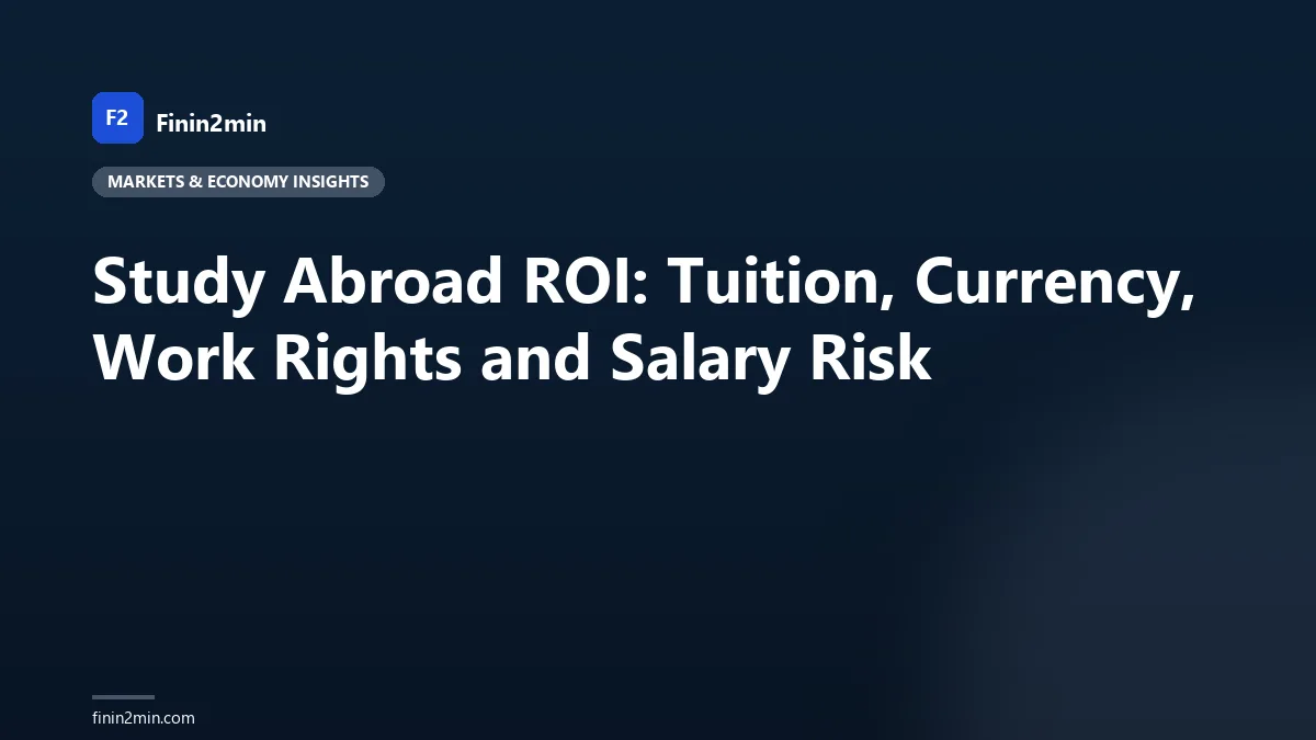 Study Abroad ROI: Tuition, Currency, Work Rights and Salary Risk