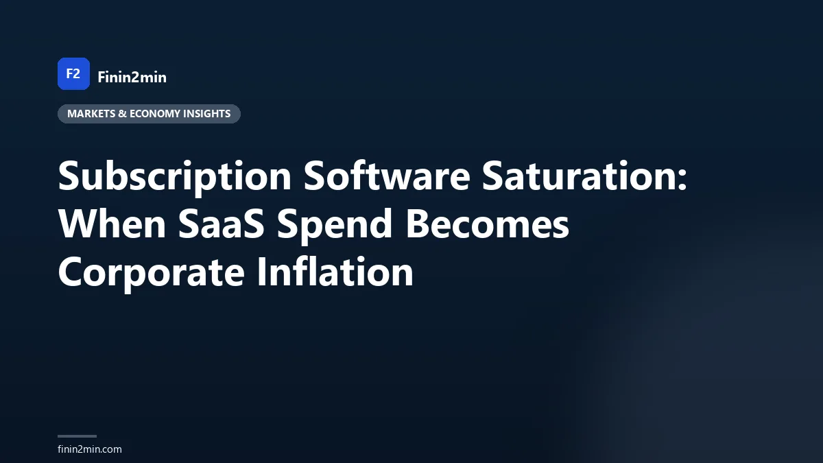 Subscription Software Saturation: When SaaS Spend Becomes Corporate Inflation