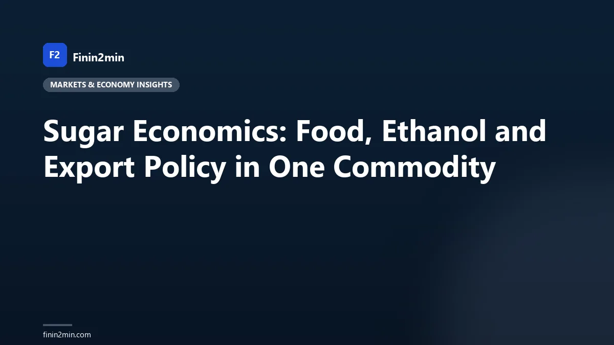 Sugar Economics: Food, Ethanol and Export Policy in One Commodity