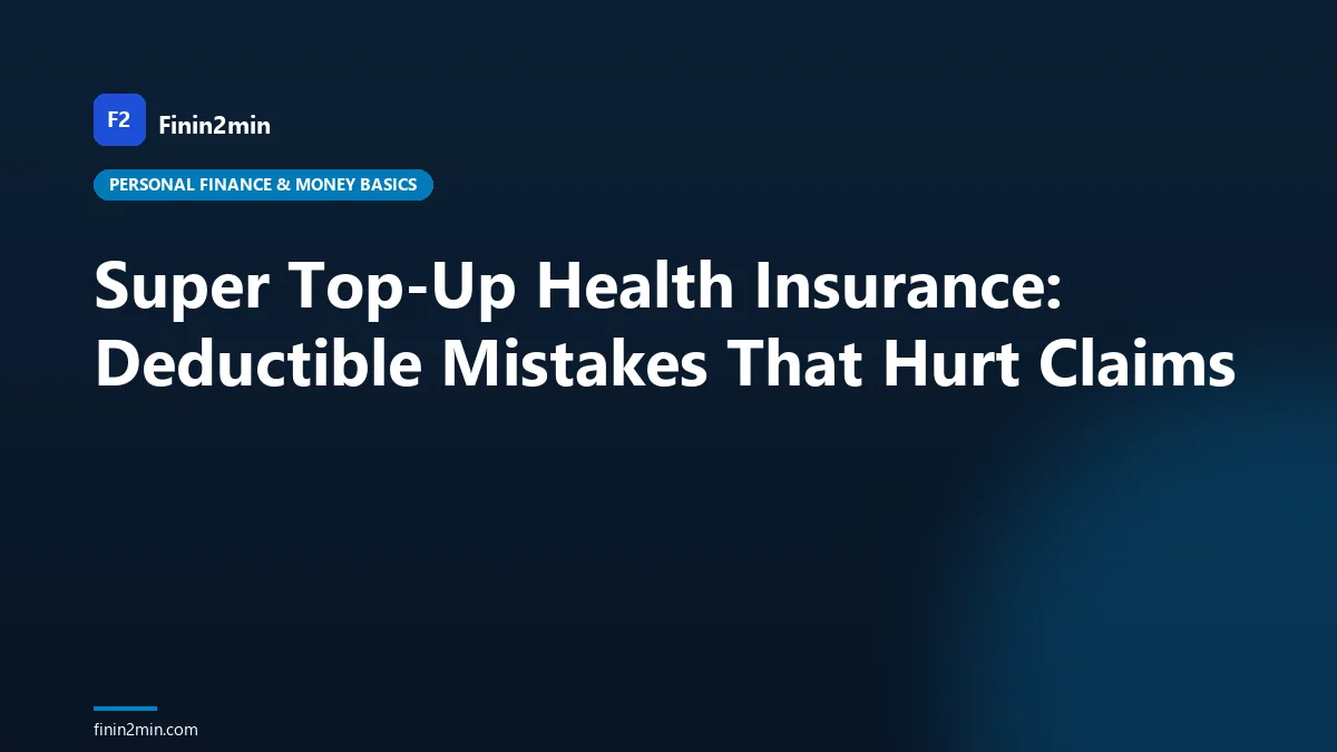 Super Top-Up Health Insurance: Deductible Mistakes That Hurt Claims