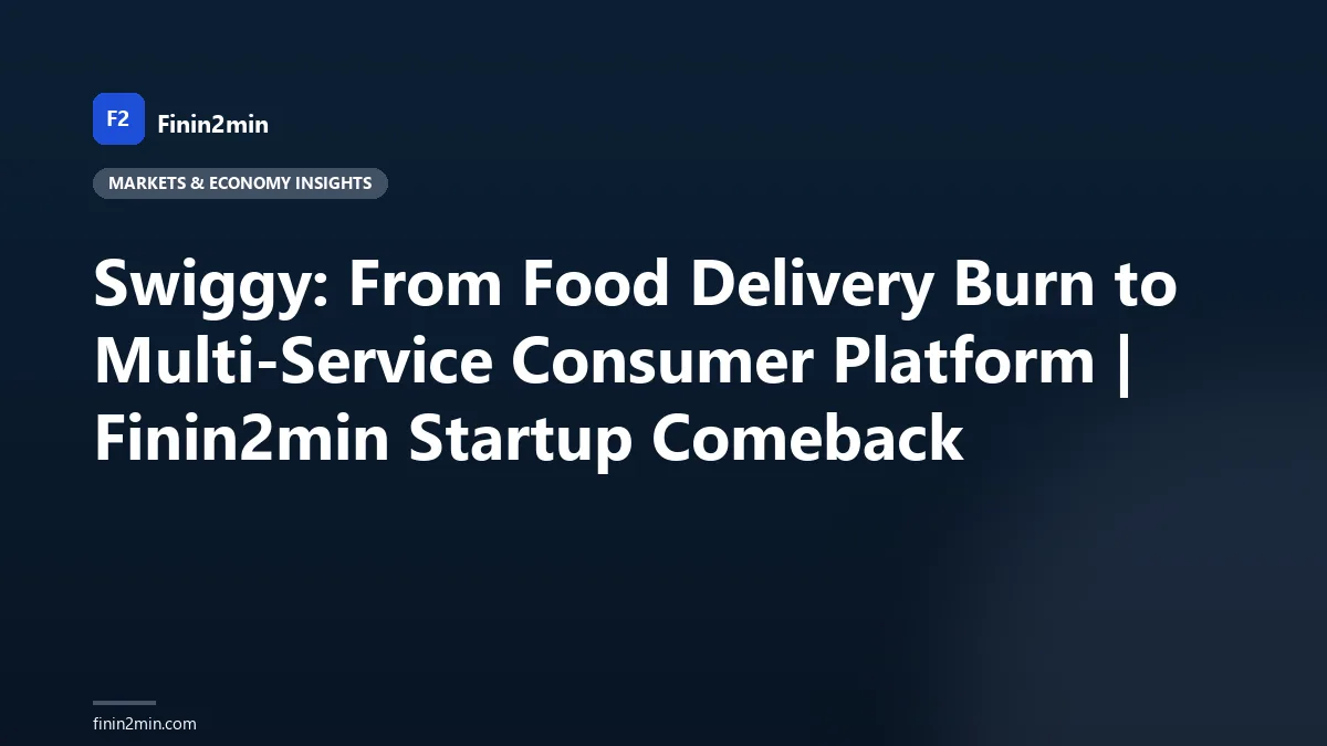 Swiggy: From Food Delivery Burn to Multi-Service Consumer Platform | Finin2min Startup Comeback