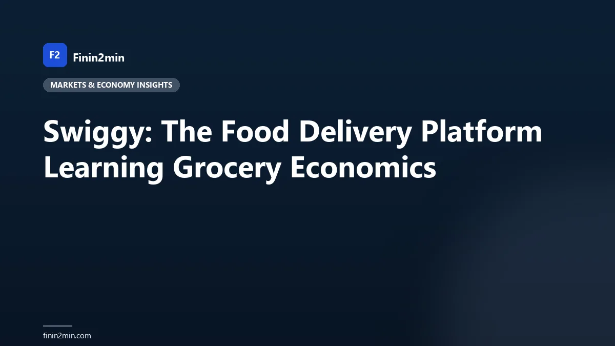 Swiggy: The Food Delivery Platform Learning Grocery Economics
