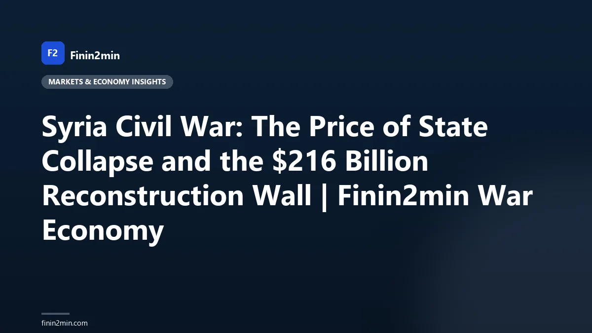 Syria Civil War: The Price of State Collapse and the $216 Billion Reconstruction Wall | Finin2min War Economy