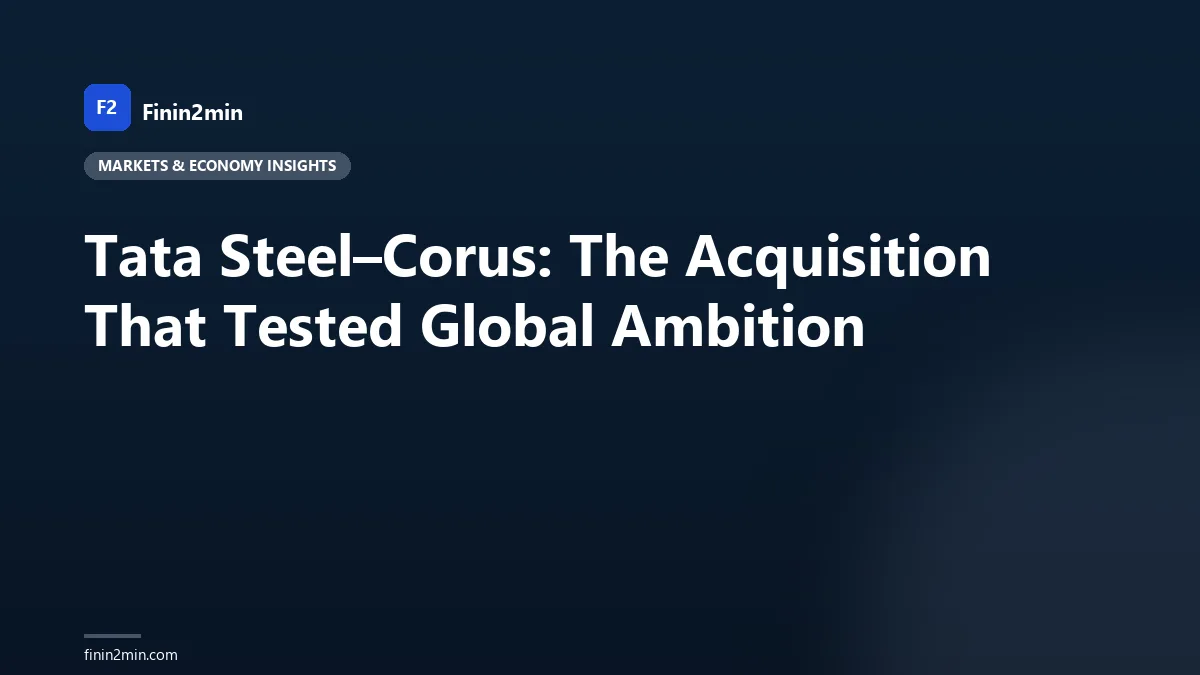 Tata Steel–Corus: The Acquisition That Tested Global Ambition