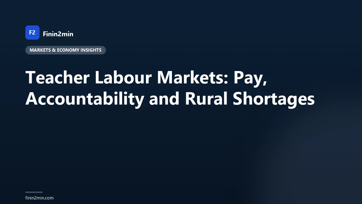 Teacher Labour Markets: Pay, Accountability and Rural Shortages