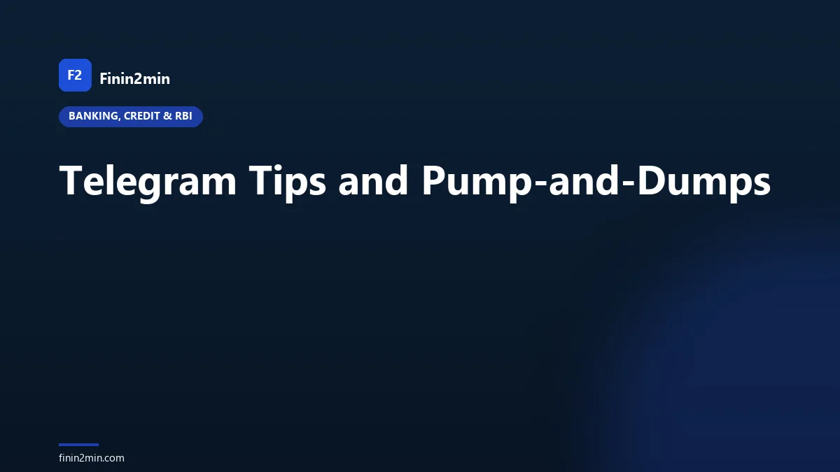 Telegram Tips and Pump-and-Dumps