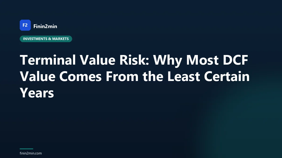 Terminal Value Risk: Why Most DCF Value Comes From the Least Certain Years