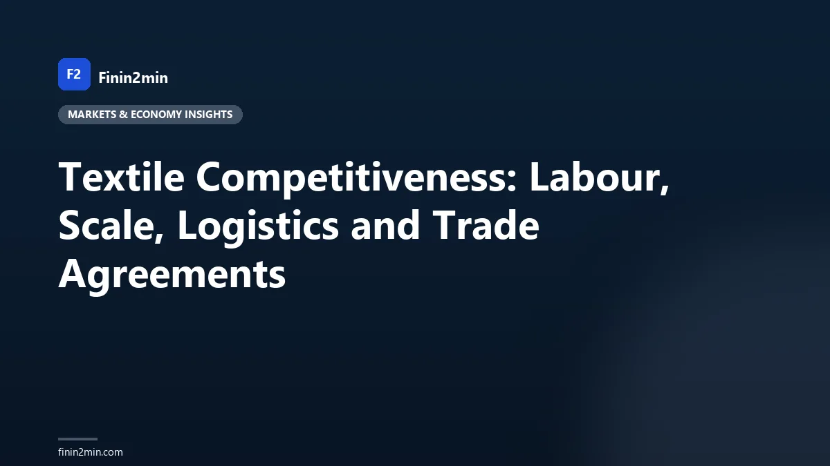 Textile Competitiveness: Labour, Scale, Logistics and Trade Agreements