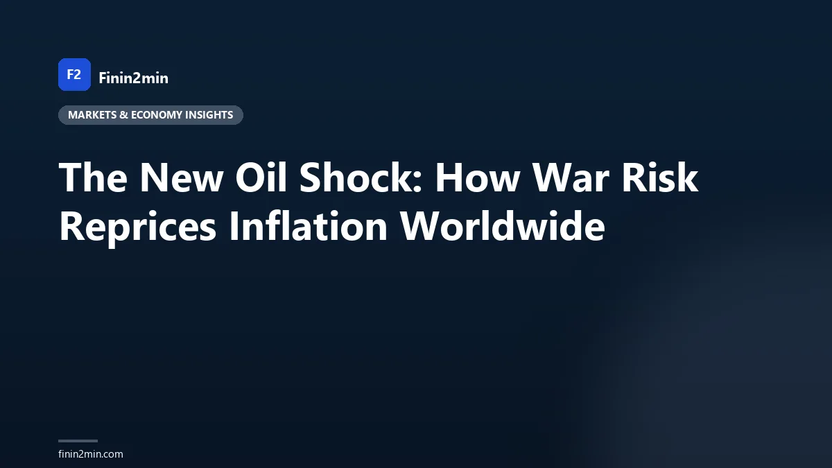 The New Oil Shock: How War Risk Reprices Inflation Worldwide