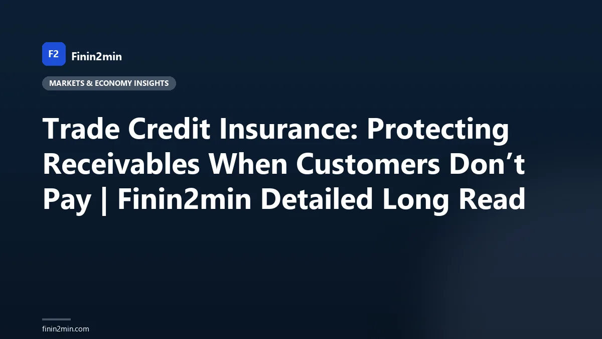 Trade Credit Insurance: Protecting Receivables When Customers Don’t Pay | Finin2min Detailed Long Read