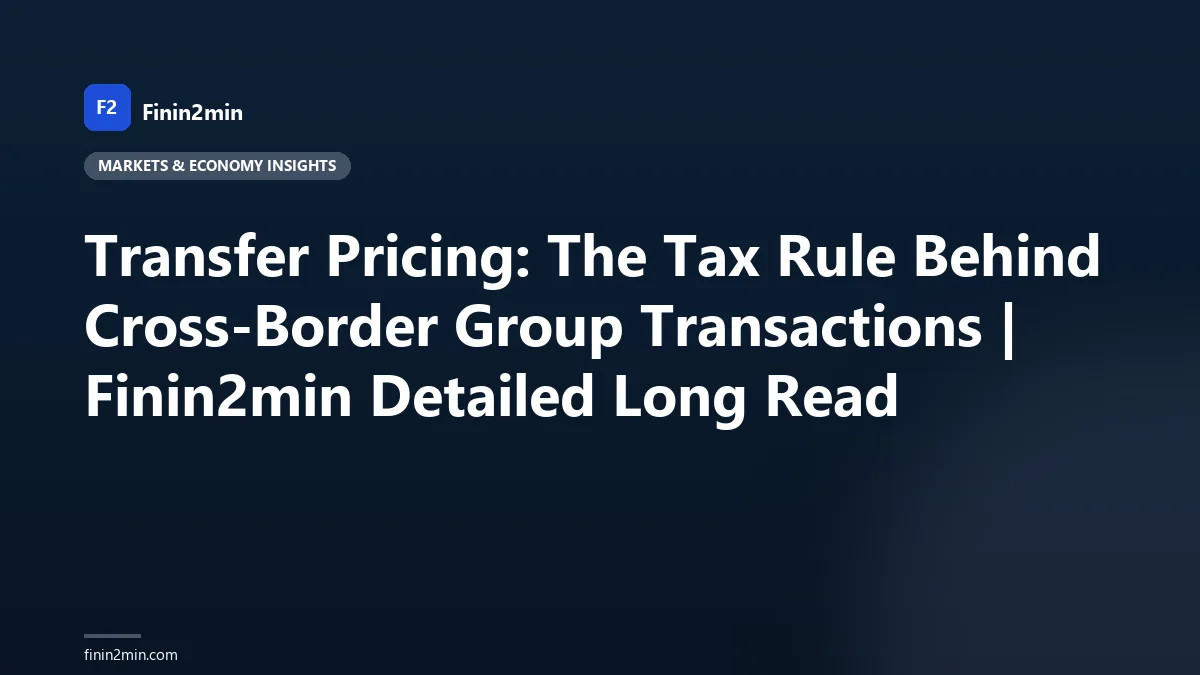 Transfer Pricing: The Tax Rule Behind Cross-Border Group Transactions | Finin2min Detailed Long Read