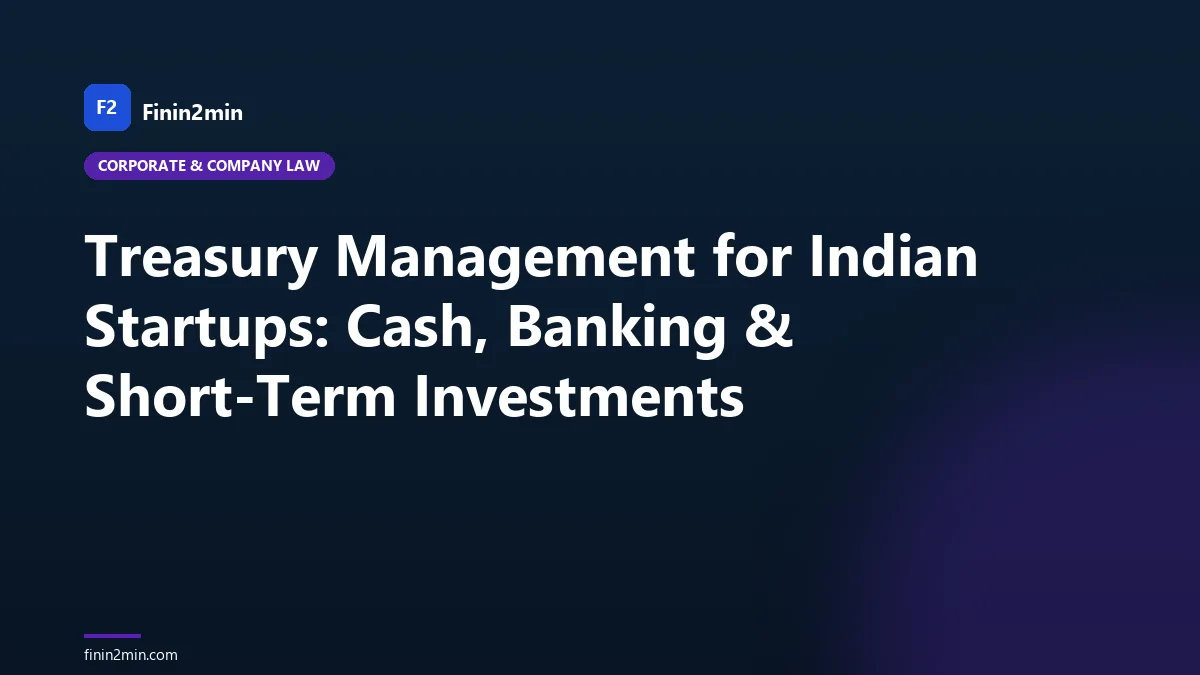 Treasury Management for Indian Startups: Cash, Banking & Short-Term Investments