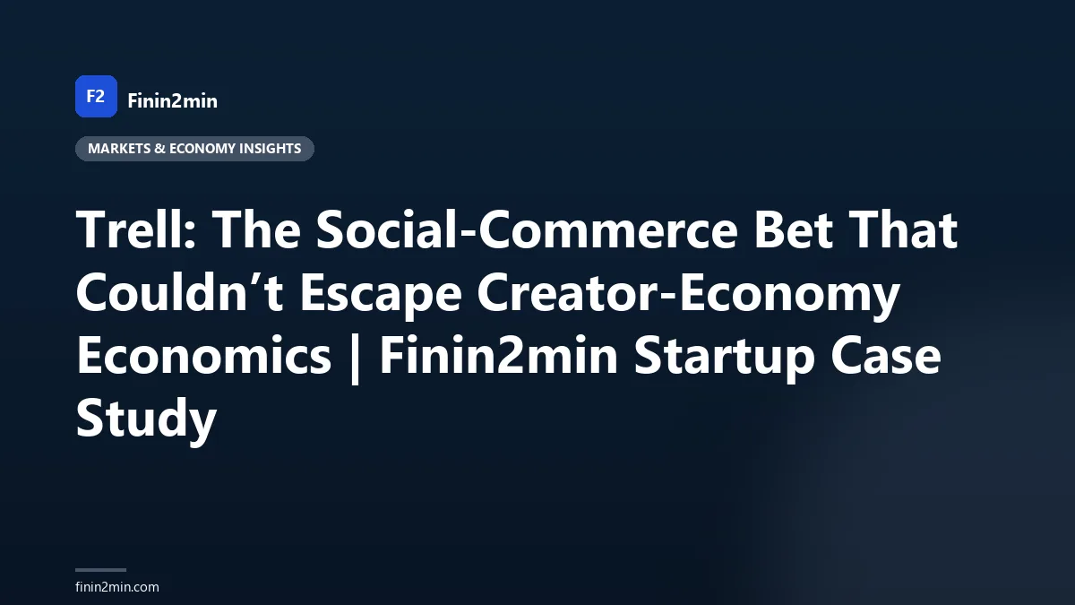 Trell: The Social-Commerce Bet That Couldn’t Escape Creator-Economy Economics | Finin2min Startup Case Study