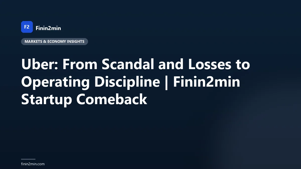 Uber: From Scandal and Losses to Operating Discipline | Finin2min Startup Comeback