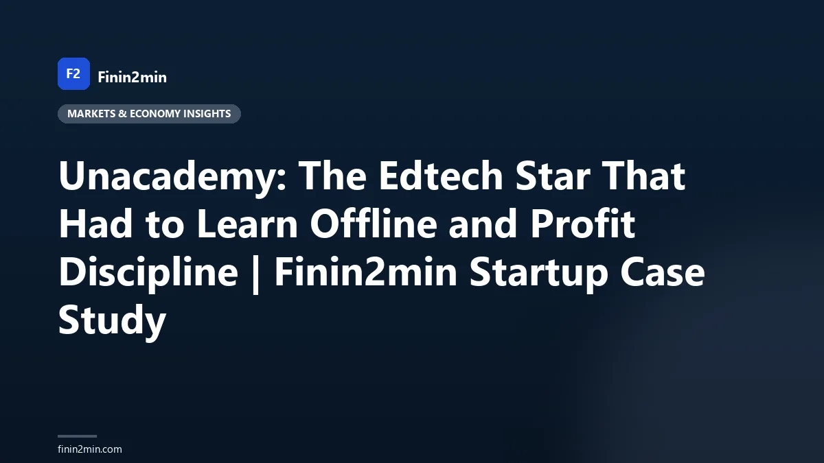 Unacademy: The Edtech Star That Had to Learn Offline and Profit Discipline | Finin2min Startup Case Study