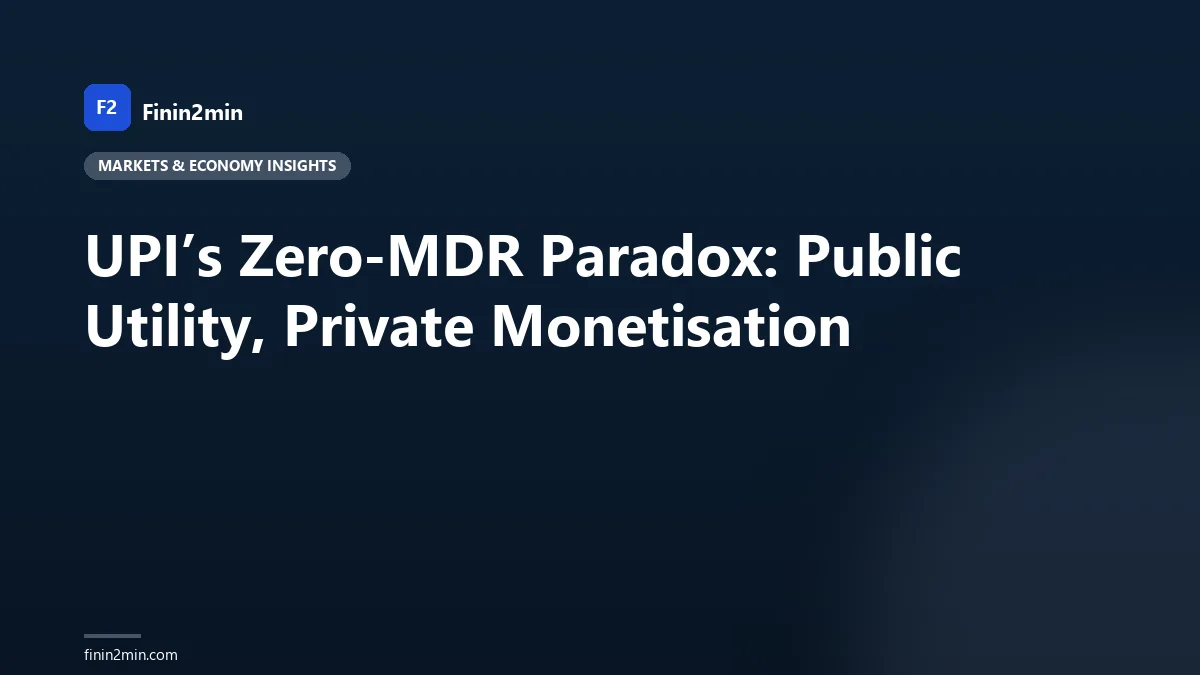 UPI’s Zero-MDR Paradox: Public Utility, Private Monetisation