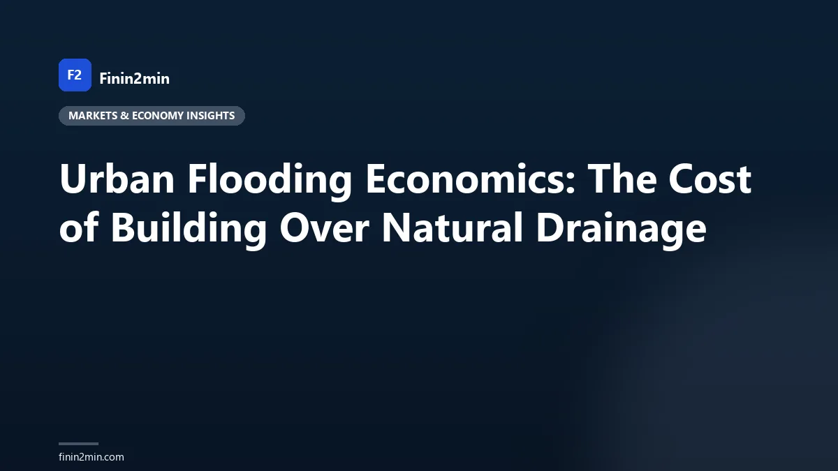 Urban Flooding Economics: The Cost of Building Over Natural Drainage