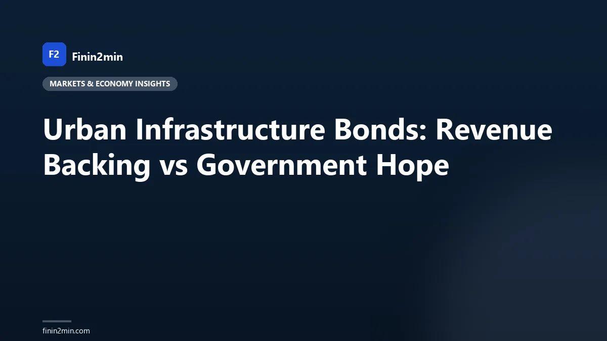 Urban Infrastructure Bonds: Revenue Backing vs Government Hope
