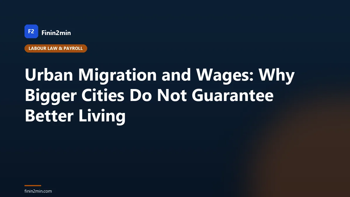 Urban Migration and Wages: Why Bigger Cities Do Not Guarantee Better Living