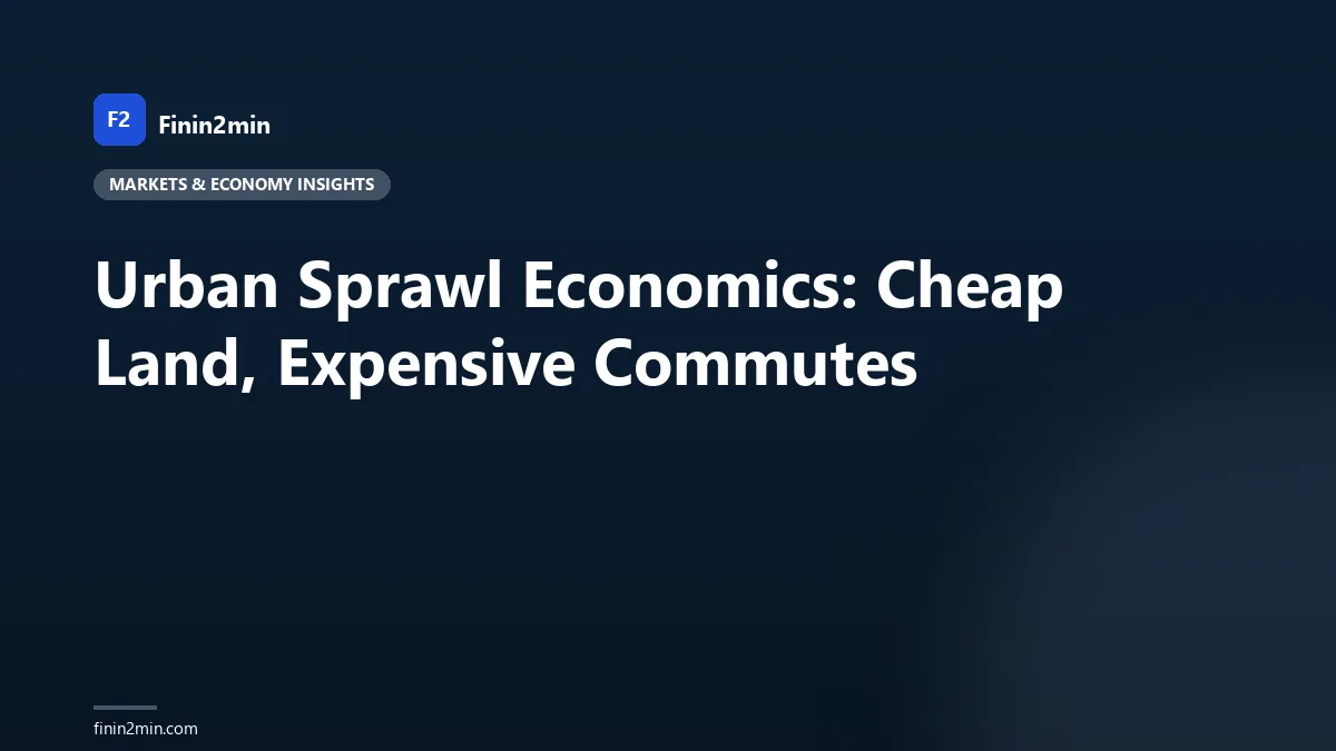 Urban Sprawl Economics: Cheap Land, Expensive Commutes
