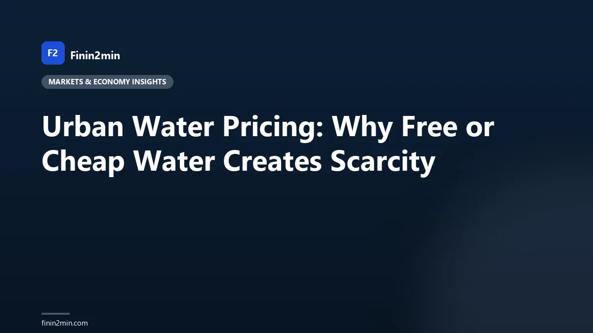 Urban Water Pricing: Why Free or Cheap Water Creates Scarcity