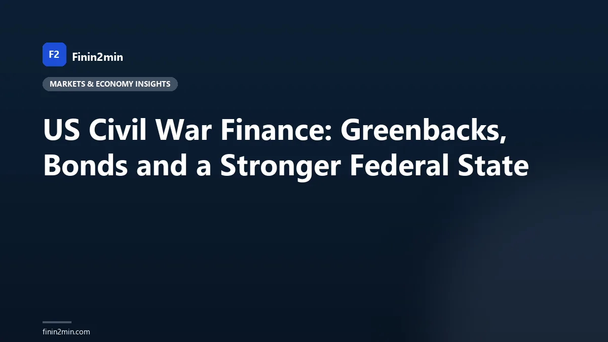 US Civil War Finance: Greenbacks, Bonds and a Stronger Federal State