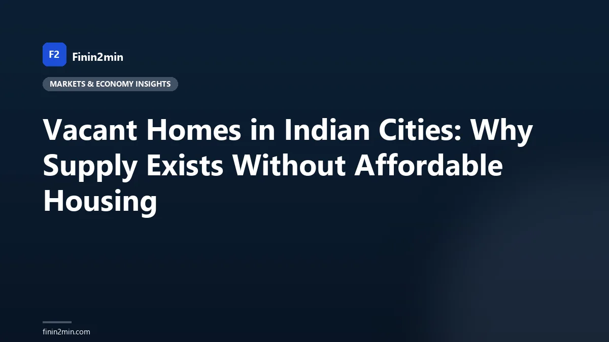 Vacant Homes in Indian Cities: Why Supply Exists Without Affordable Housing