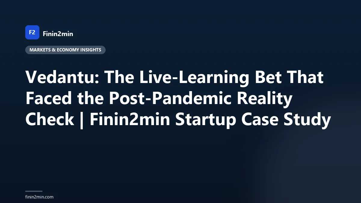 Vedantu: The Live-Learning Bet That Faced the Post-Pandemic Reality Check | Finin2min Startup Case Study