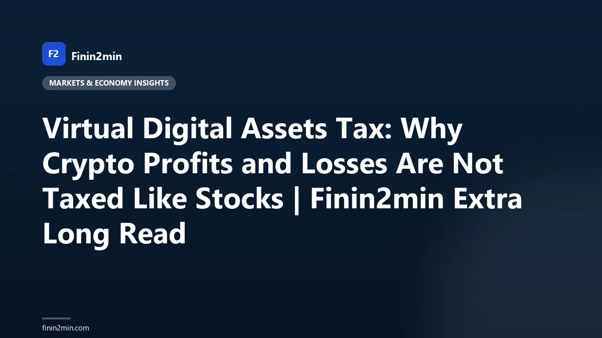 Virtual Digital Assets Tax: Why Crypto Profits and Losses Are Not Taxed Like Stocks | Finin2min Extra Long Read