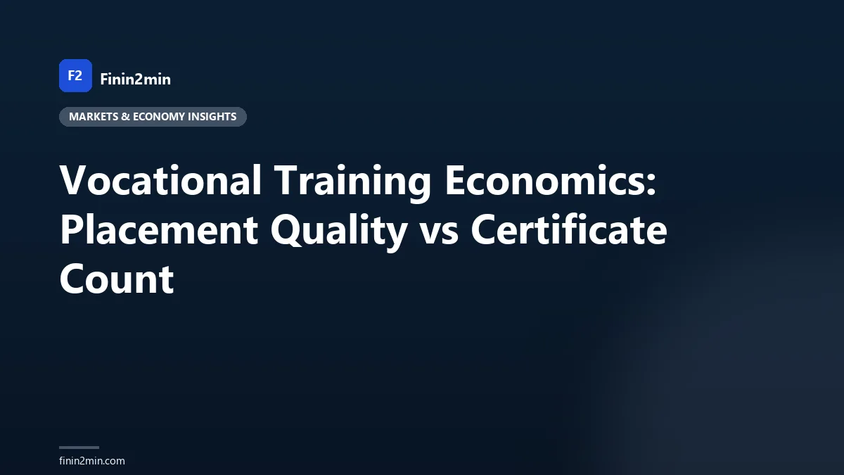 Vocational Training Economics: Placement Quality vs Certificate Count