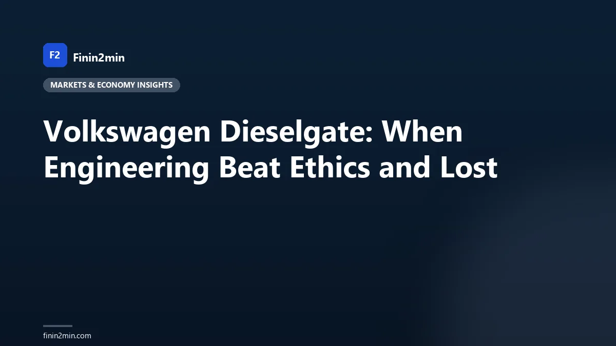 Volkswagen Dieselgate: When Engineering Beat Ethics and Lost