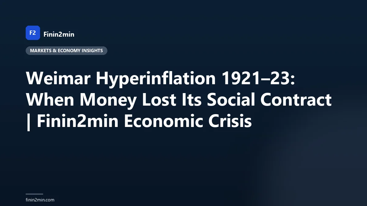 Weimar Hyperinflation 1921–23: When Money Lost Its Social Contract | Finin2min Economic Crisis