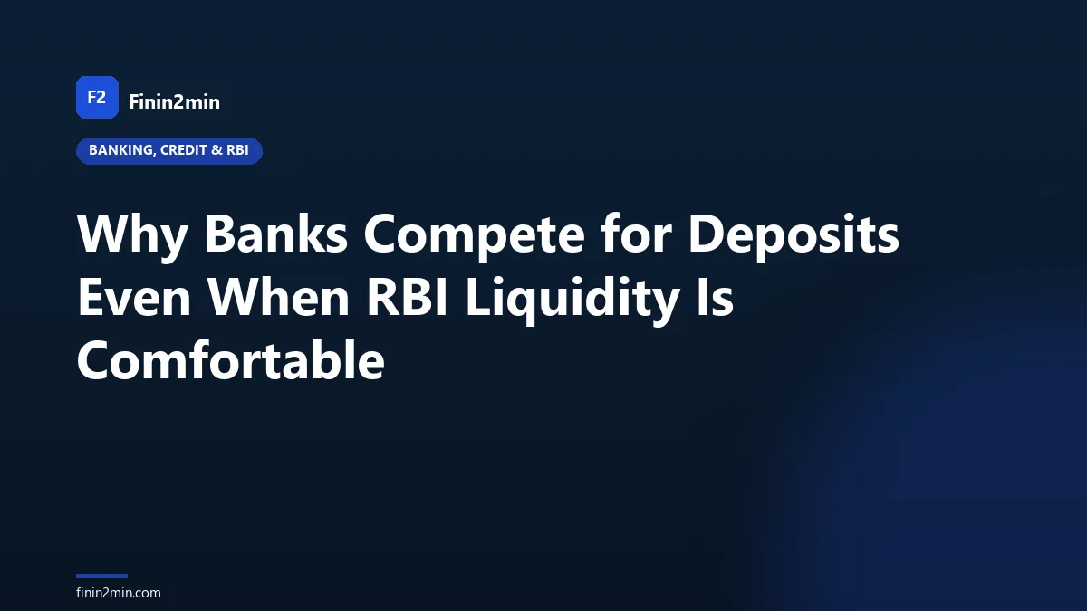Why Banks Compete for Deposits Even When RBI Liquidity Is Comfortable