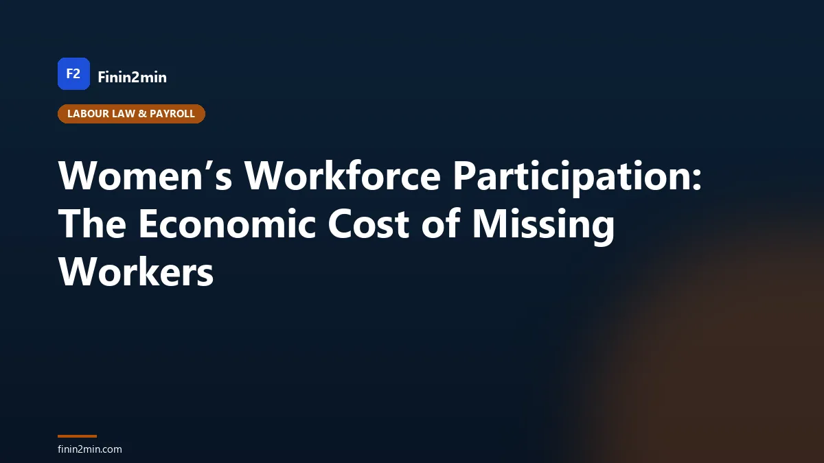 Women’s Workforce Participation: The Economic Cost of Missing Workers