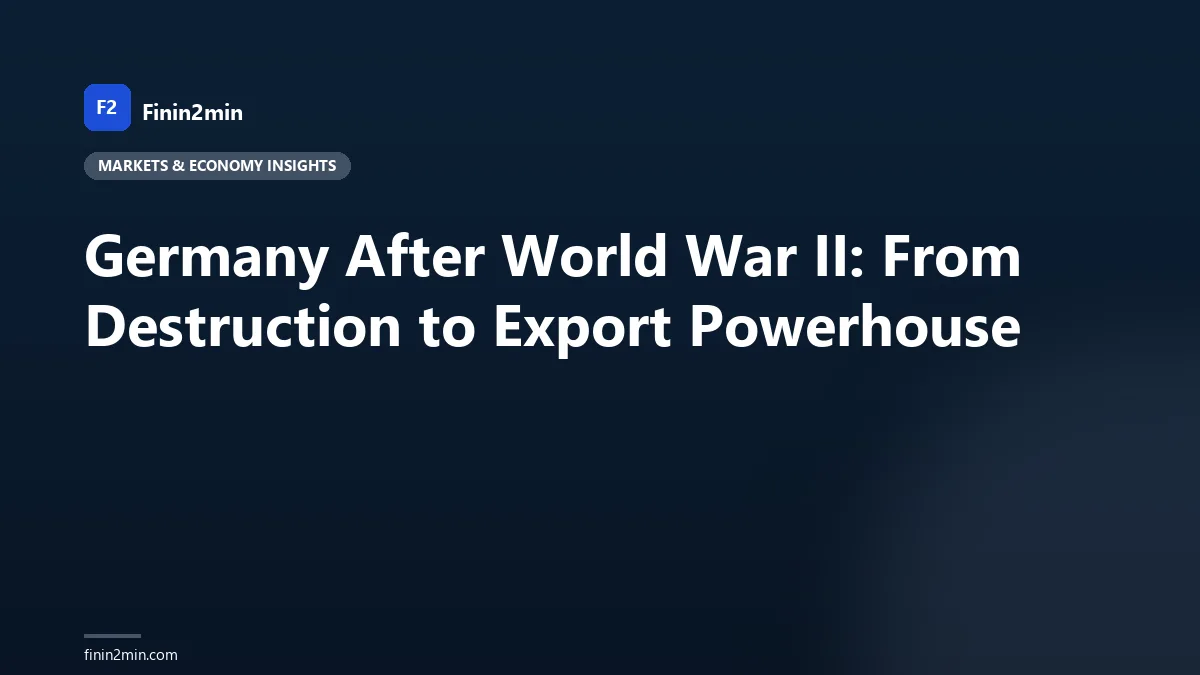 Germany After World War II: From Destruction to Export Powerhouse