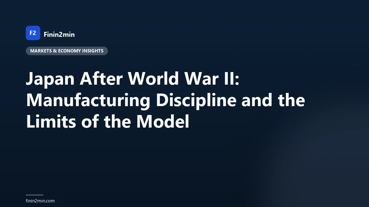 Japan After World War II: Manufacturing Discipline and the Limits of the Model