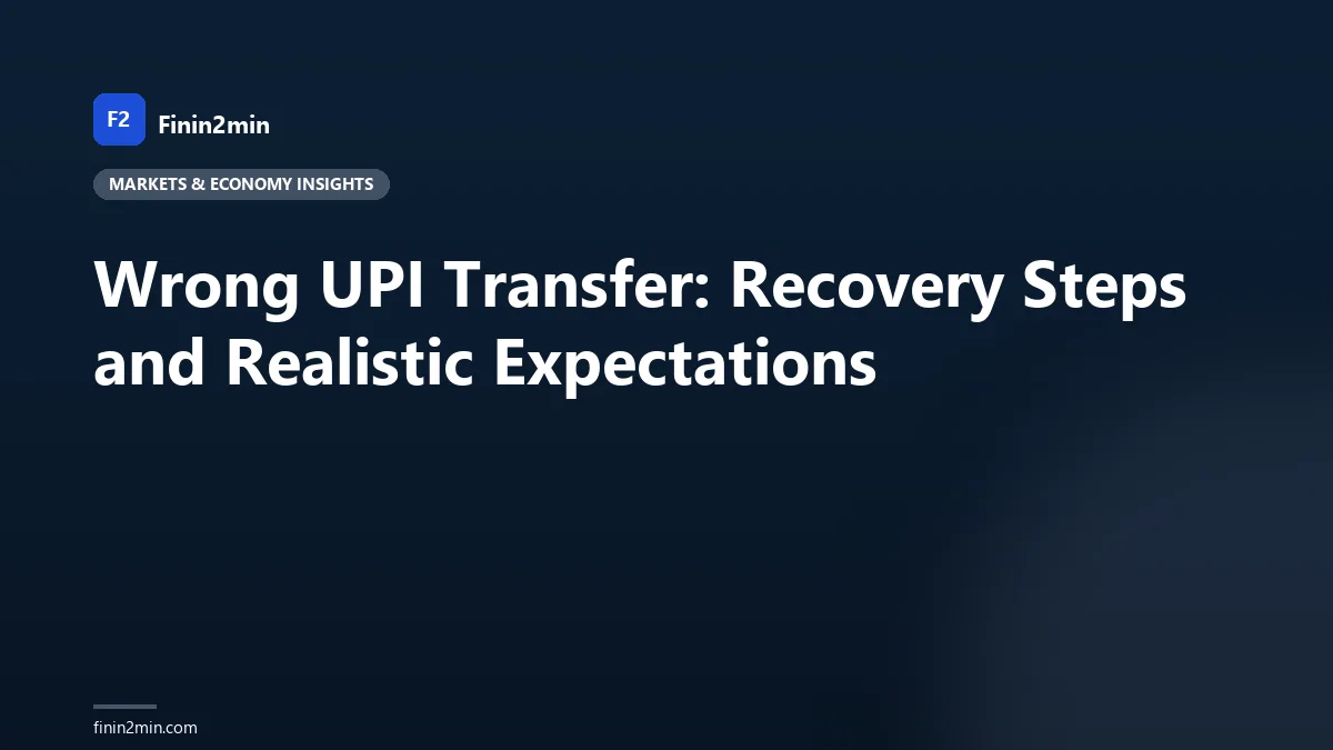 Wrong UPI Transfer: Recovery Steps and Realistic Expectations