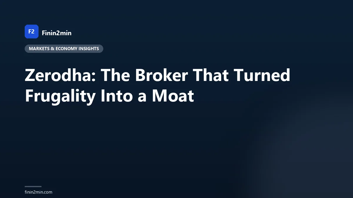 Zerodha: The Broker That Turned Frugality Into a Moat