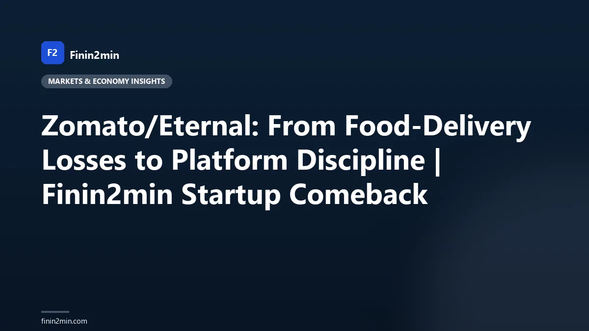 Zomato/Eternal: From Food-Delivery Losses to Platform Discipline | Finin2min Startup Comeback