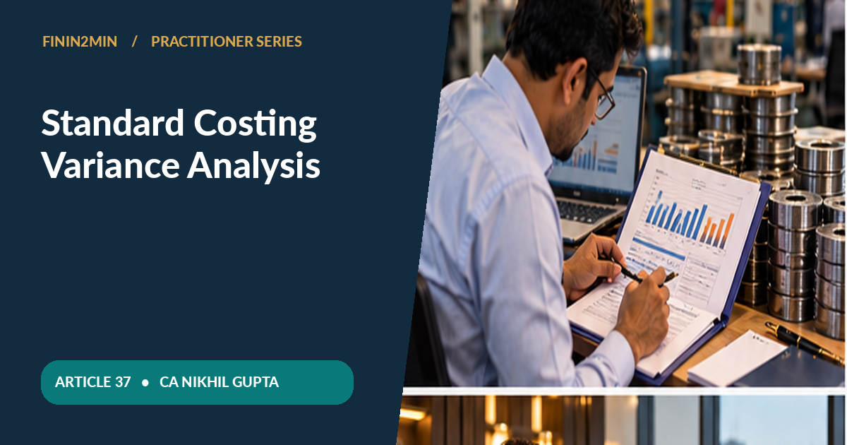 Editorial visual for Standard Costing Variance Analysis: Material, Labour and Overheads