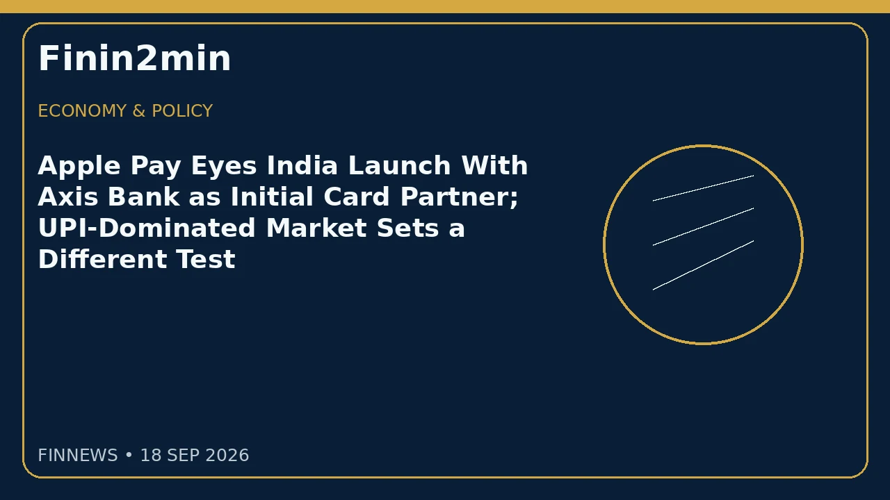 Apple Pay Eyes India Launch With Axis Bank as Initial Card Partner; UPI-Dominated Market Sets a Different Test