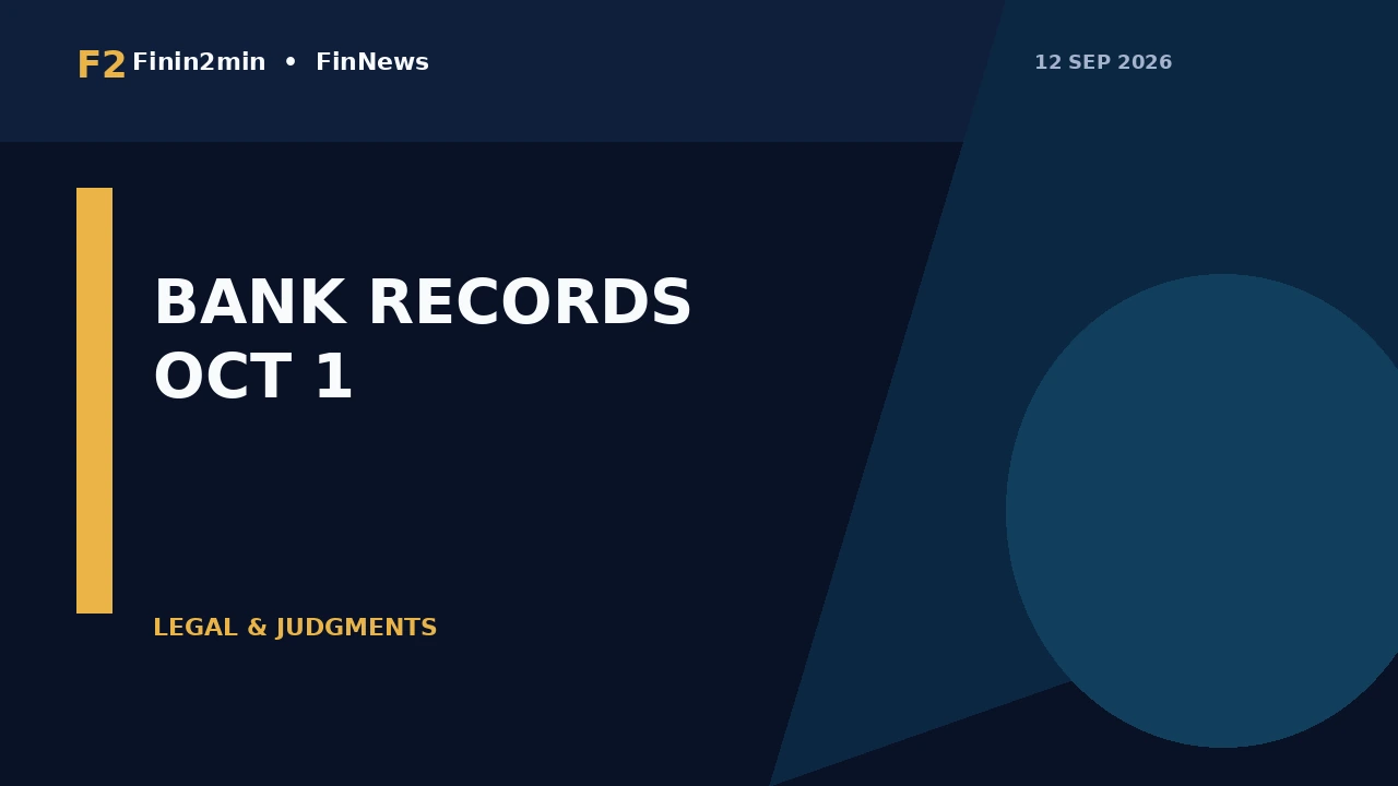 Bankers’ Books Evidence Act, 2026 Takes Effect October 1: Digital and Cloud Records Get Modern Evidence Framework