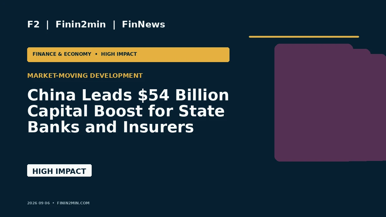 China Leads $54 Billion Capital Boost for State Banks and Insurers