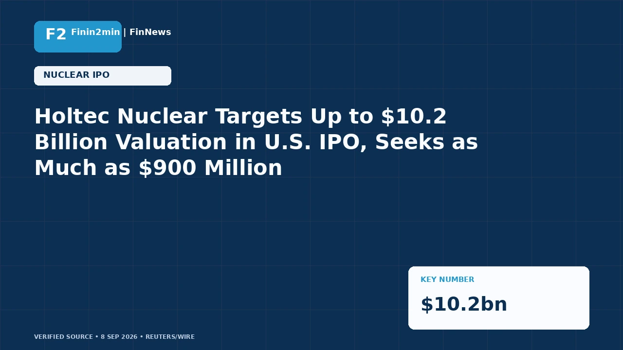 Holtec Nuclear Targets Up to $10.2 Billion Valuation in U.S. IPO, Seeks as Much as $900 Million