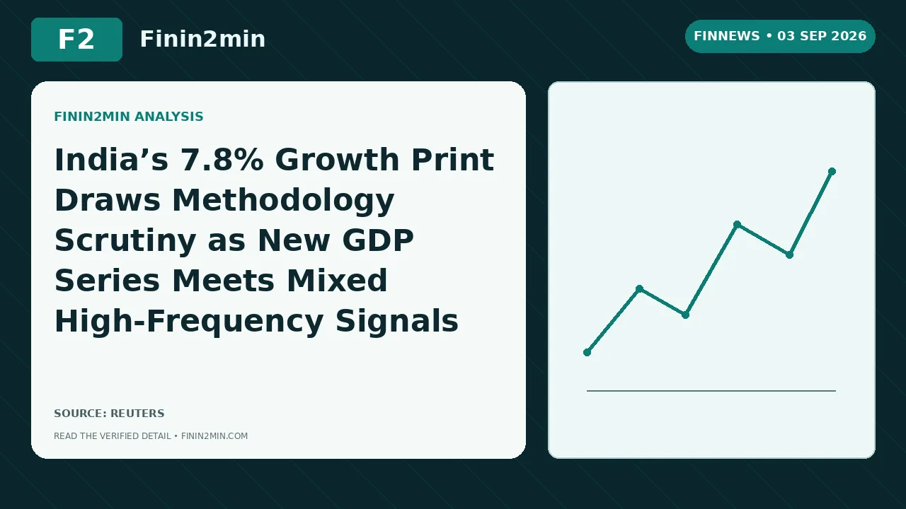 India’s 7.8% Growth Print Draws Methodology Scrutiny as New GDP Series Meets Mixed High-Frequency Signals