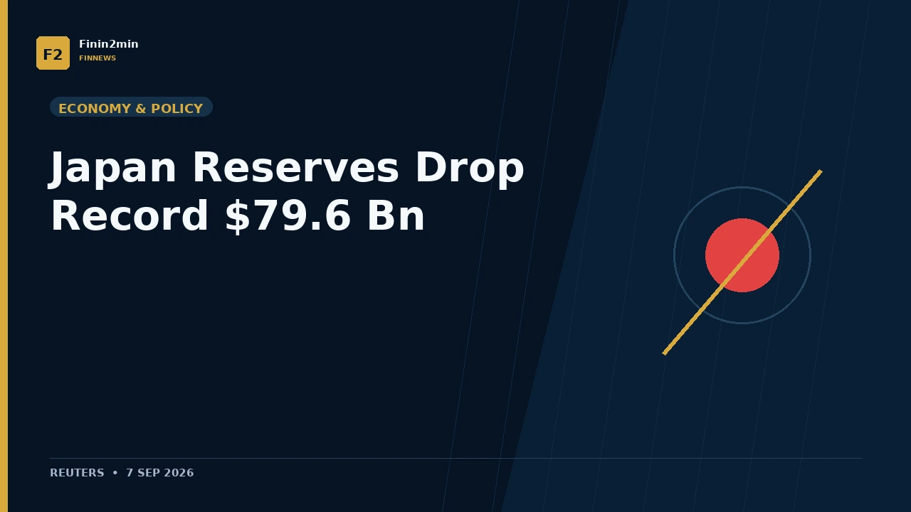 Japan Forex Reserves Post Record $79.6 Billion Monthly Drop After FX Intervention