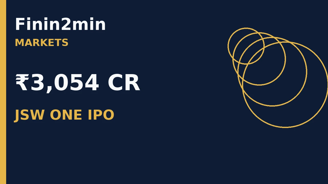 JSW One Files DRHP for ₹3,054 Crore IPO; ₹1,300 Crore Fresh Issue and ₹1,754 Crore OFS
